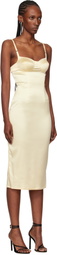 Mugler Yellow Lingerie Midi Dress