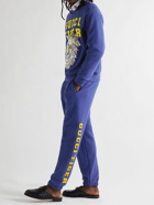 GUCCI - Tapered Printed Cotton-Jersey Sweatpants - Blue