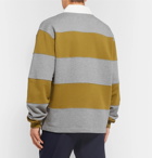 Acne Studios - Oversized Striped Loopback Cotton-Jersey Rugby Shirt - Saffron