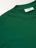 AMI PARIS - Logo-Embroidered Cotton-Jersey Sweatshirt - Green