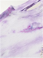 POLITE WORLDWIDE® - Yin Yang Embroidered Tie-Dyed Recycled Cotton-Jersey Sweatshirt - Purple
