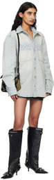MISBHV Blue Monogram Ocean Washed Denim Overshirt