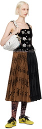 Chopova Lowena Black & Brown Margaret Carabiner Midi Dress