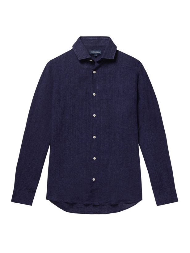 Photo: Frescobol Carioca - Antonio Linen Shirt - Blue