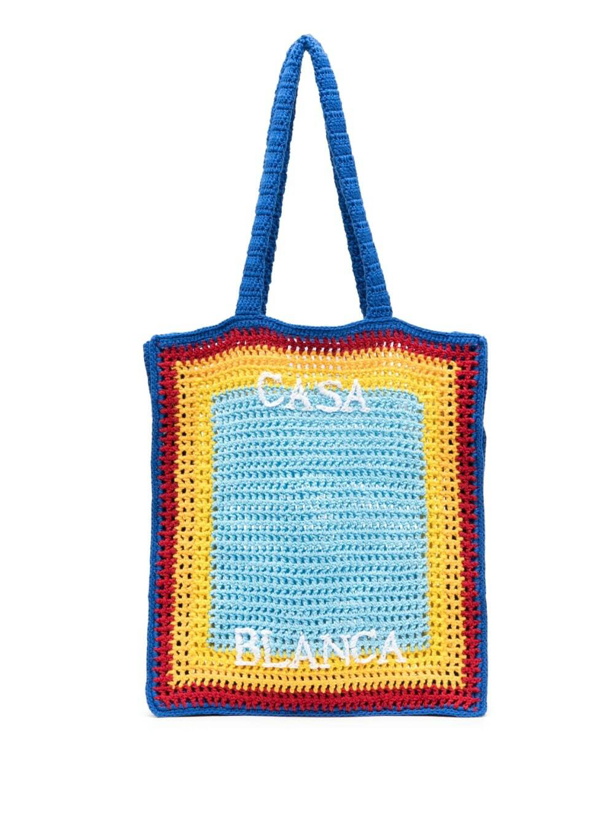 Photo: CASABLANCA - Logo Crochet Handbag