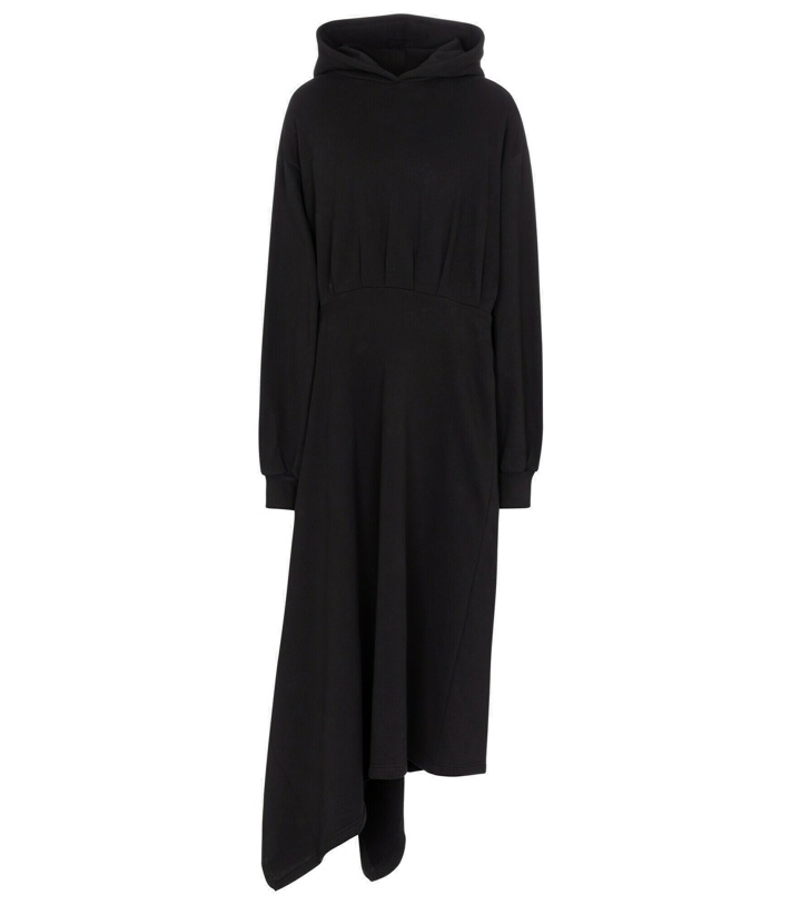 Photo: Balenciaga - Asymmetric cotton hoodie dress