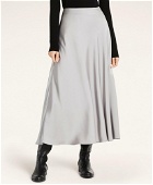 Brooks Brothers Women's Satin Bias Cut Skirt | Grey