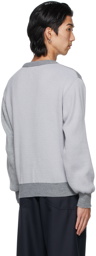 Comme des Garçons Shirt Grey Lochaven Of Scotland Edition Colorblocked Sweater