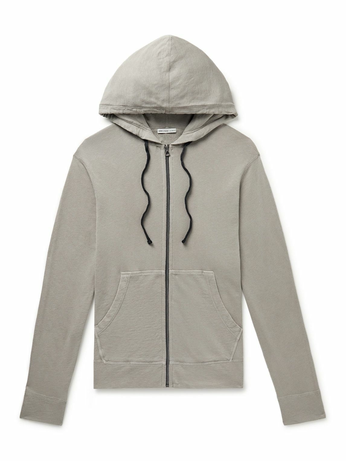 James Perse - Supima Cotton-Jersey Zip-Up Hoodie - Gray James Perse