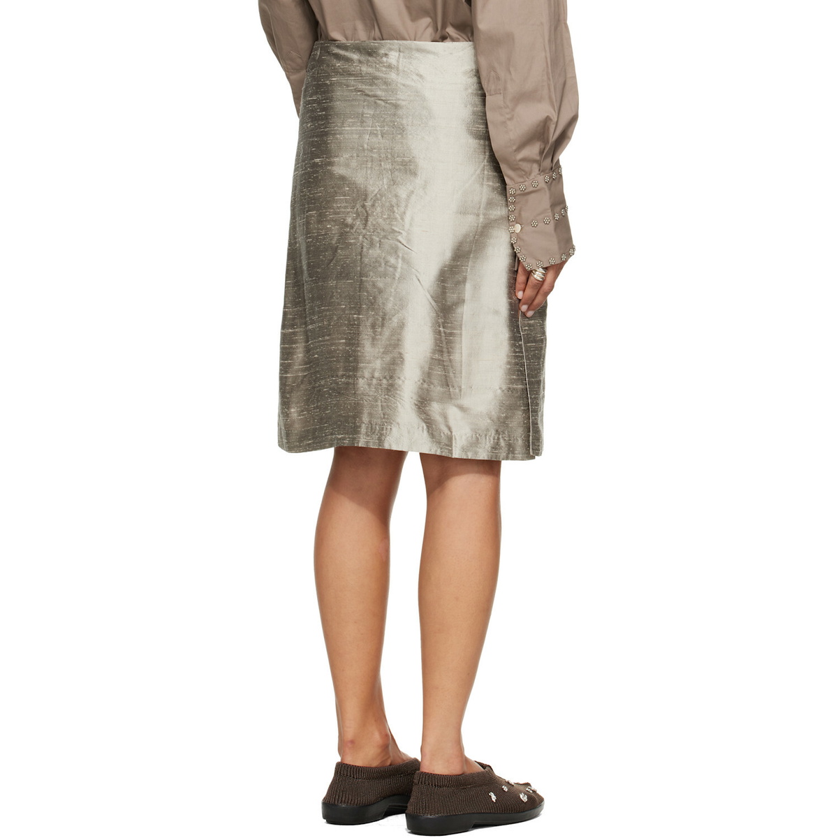 RESCHA SSENSE Exclusive Gray Agaara Long Skirt
