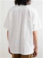 Universal Works - Convertible-Collar Cotton-Jacquard Shirt - White