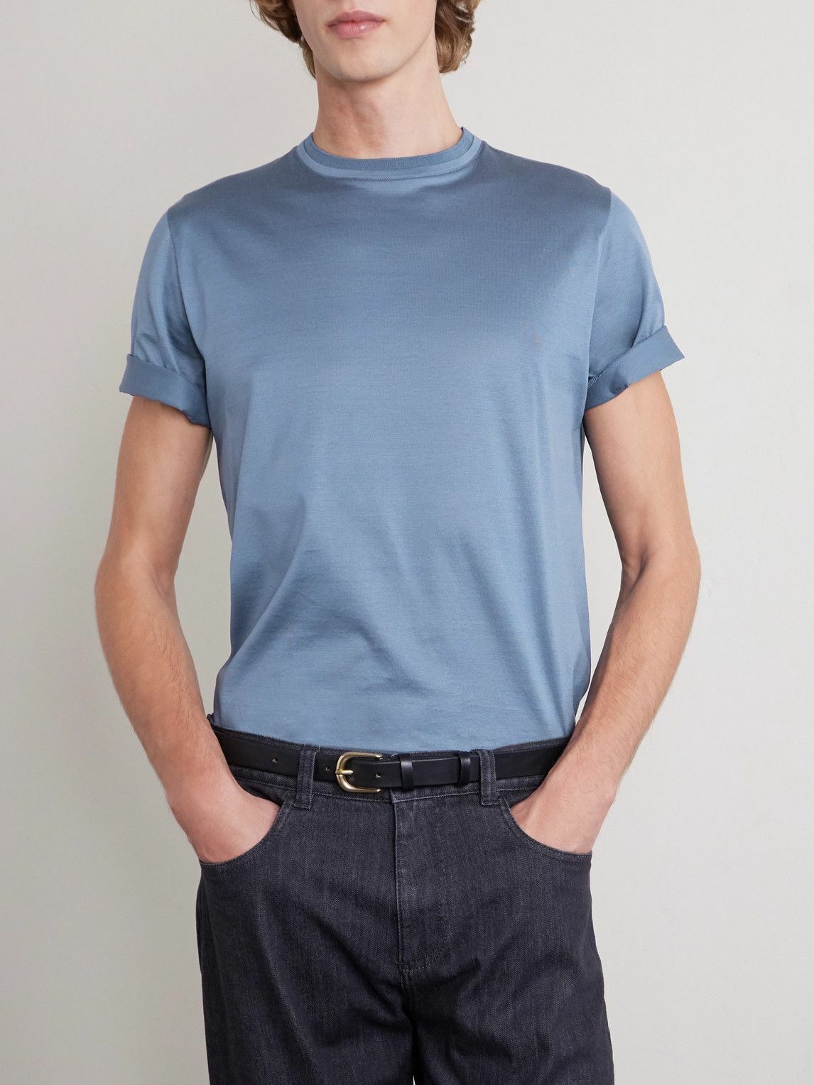 Canali - Cotton-Jersey T-Shirt - Blue