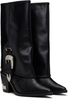 Toga Pulla Black Western Style Boots