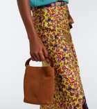 Dries Van Noten Crisp Mini suede top-handle bag