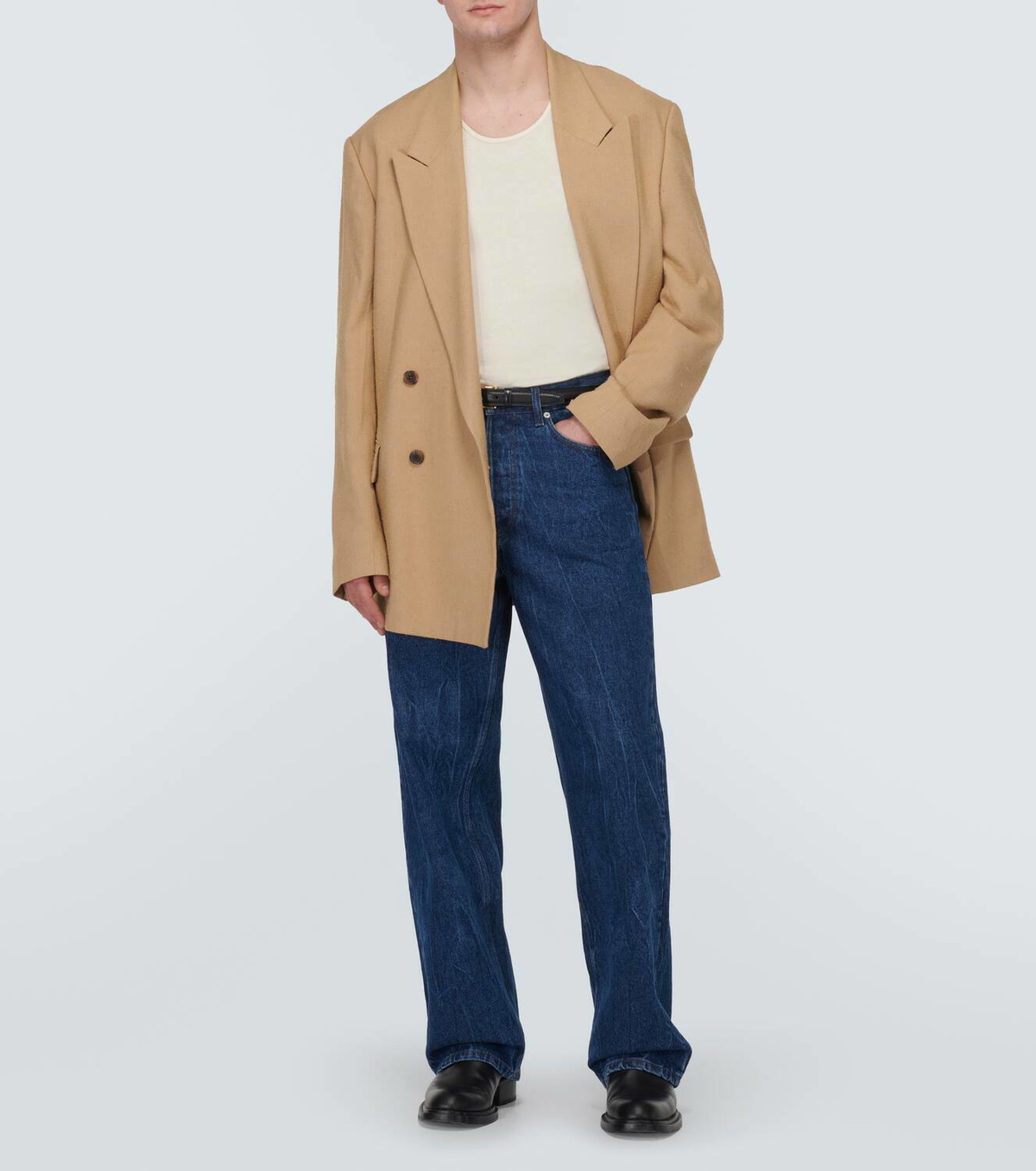 Dries Van Noten Marble-wash wide-leg jeans Dries Van Noten