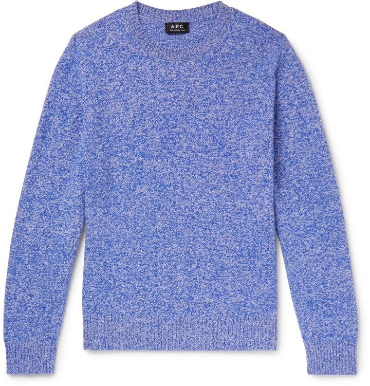 Photo: A.P.C. - Marcus Mélange Wool Sweater - Blue