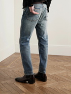 TOM FORD - Slim-Fit Garment-Washed Selvedge Jeans - Blue