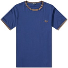 Fred Perry Authentic Men's Twin Tipped T-Shirt in French Navy