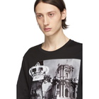 Dolce and Gabbana Black Printed Patches T-Shirt