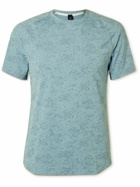 Lululemon - License To Train Floral-Jacquard Stretch Recycled-Jersey T-Shirt - Blue