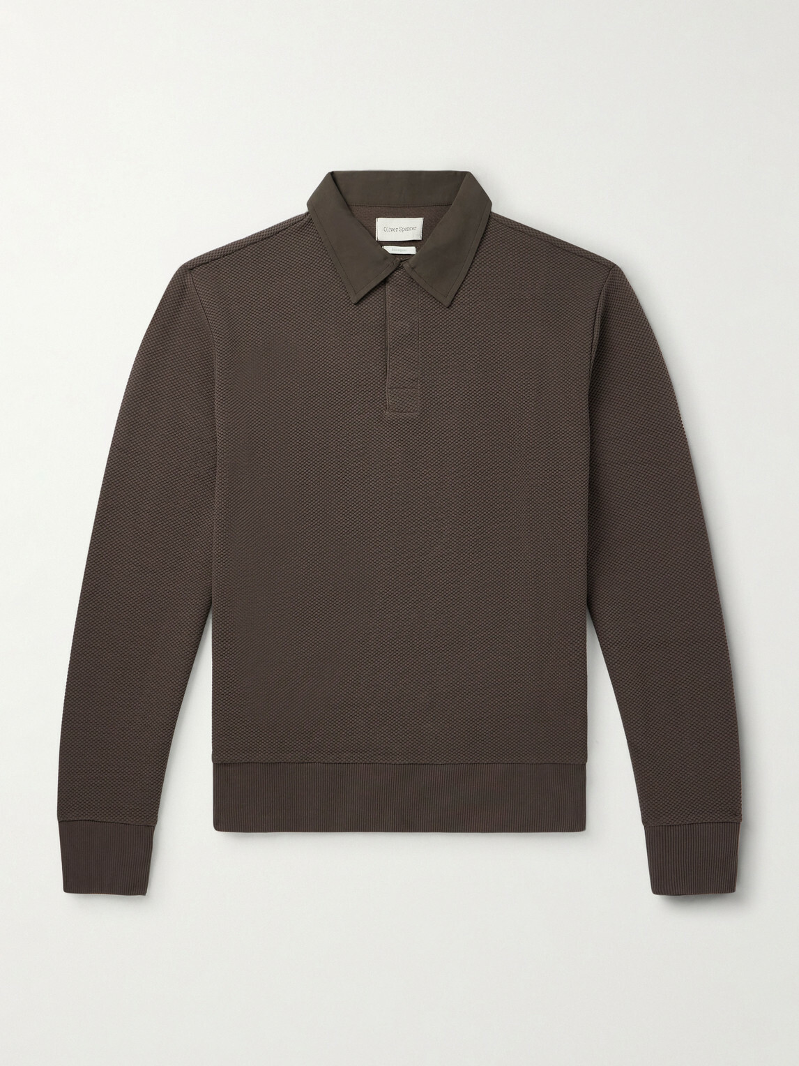 Oliver Spencer - Organic Cotton-Blend Polo Shirt - Brown