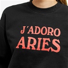 Aries Men's J'Adoro Crew Sweat in Black