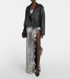 David Koma Oversized leather jacket