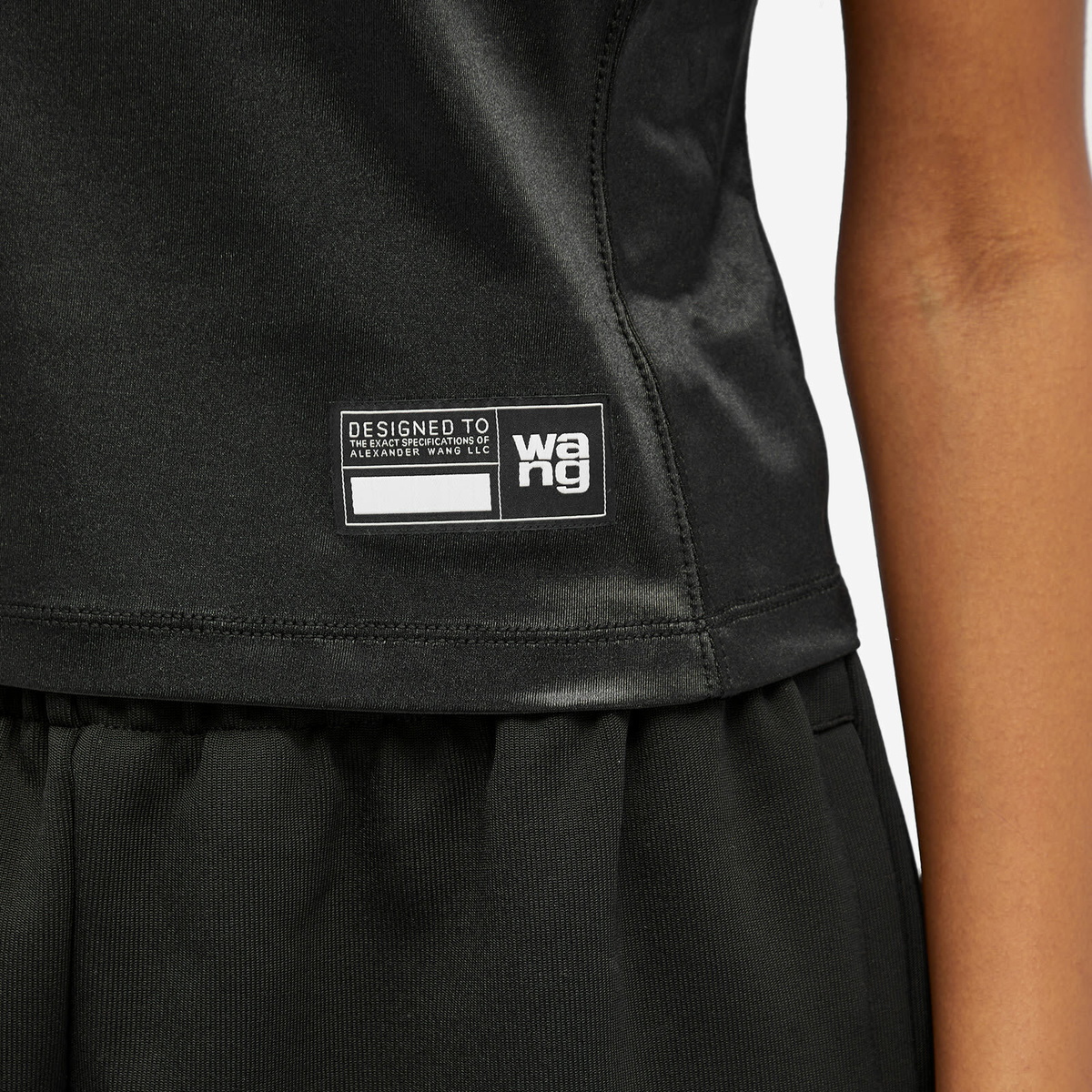 【Alexander Wang】 フィットフットボールトップス ブラック Alexander Wang Women's Fitted Football Top in Black