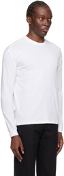 AURALEE White Seamless Long Sleeve T-Shirt