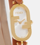 Fendi O'Lock stainless steel watch with diamonds