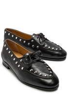 Bally Pathy Studded Glossed Leather Loafers Black