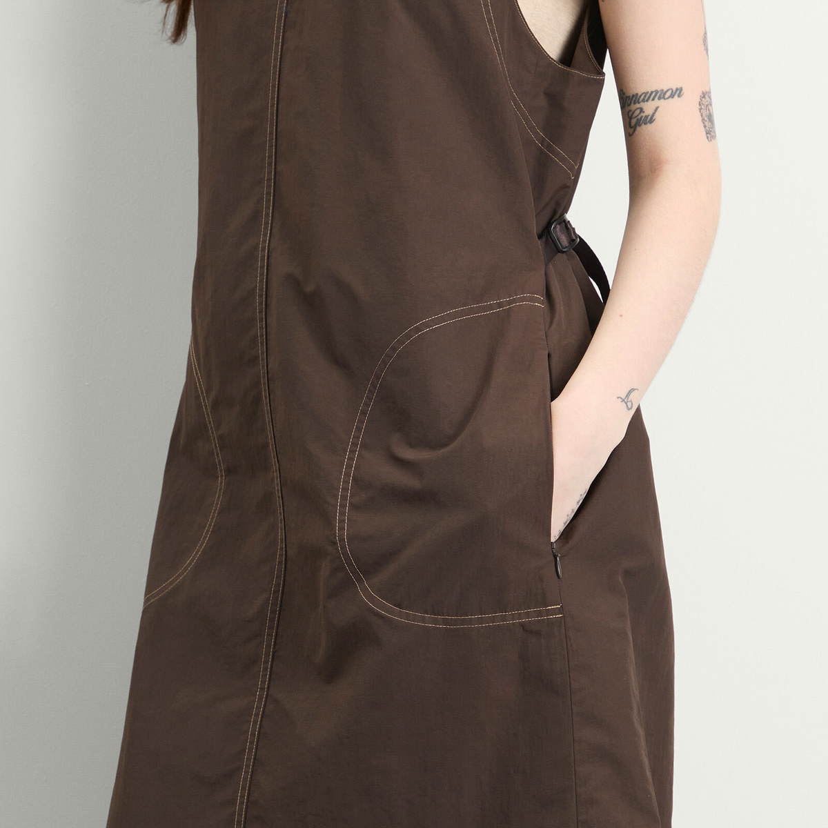 Gramicci Women's Nylon Dress in Chocolate