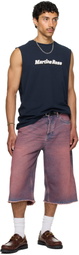 Martine Rose SSENSE Exclusive Navy Double T-shirt