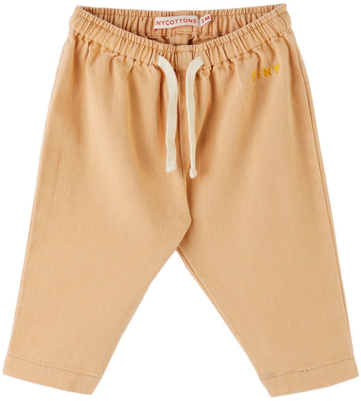Photo: TINYCOTTONS Baby Beige Solid Trousers