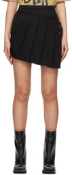 lesugiatelier Black Folded Miniskirt