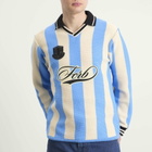 F.C. Real Bristol Men's Stripe Knit Football Shirt in Light Blue