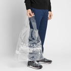 Maison Margiela Men's 11 Logo XL Tote Bag in Transparent/White