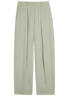 Victoria Beckham Wide-leg Woven Trousers Sage