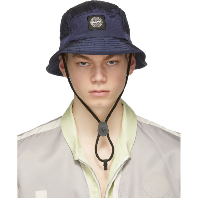 Photo: Stone Island Blue Ripstop Metal Hat