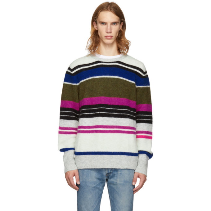 Photo: Frame Multicolor Multistripe Fuzzy Sweater