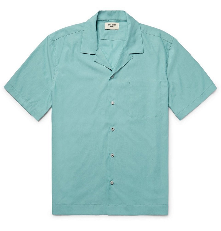 Photo: Everest Isles - Camp-Collar Voile Shirt - Men - Turquoise