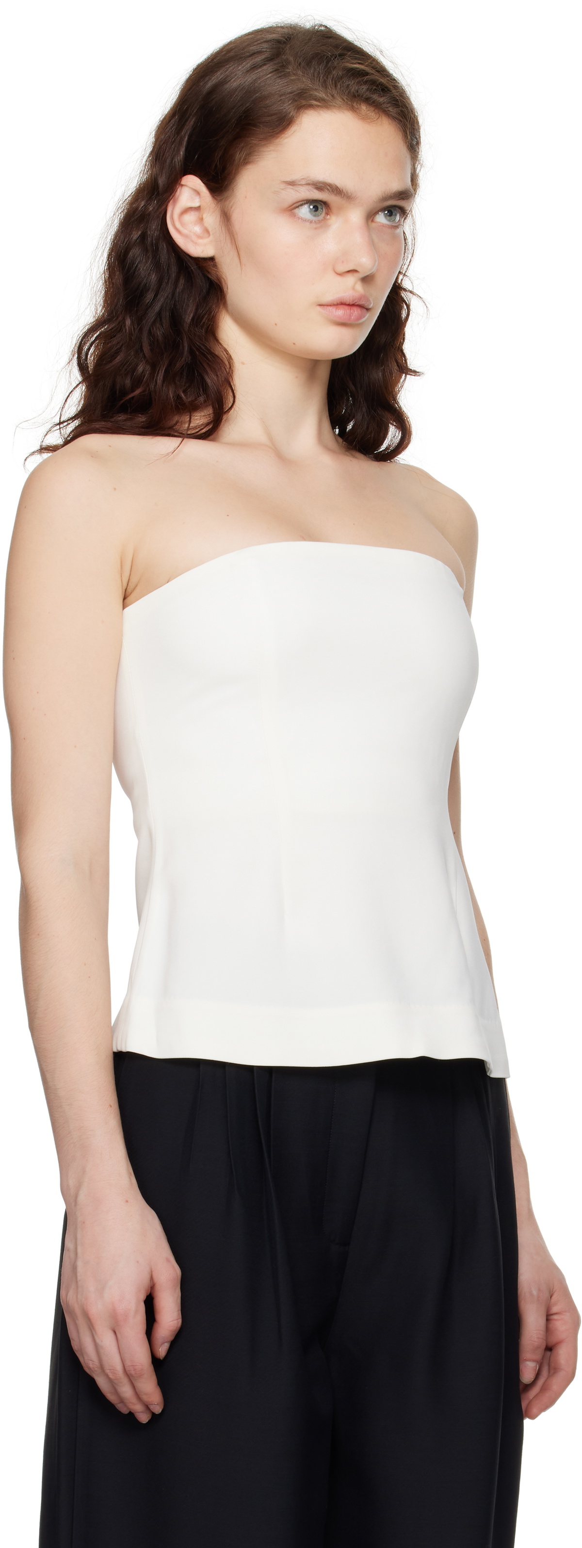 CO Off-White Bustier Tube Top