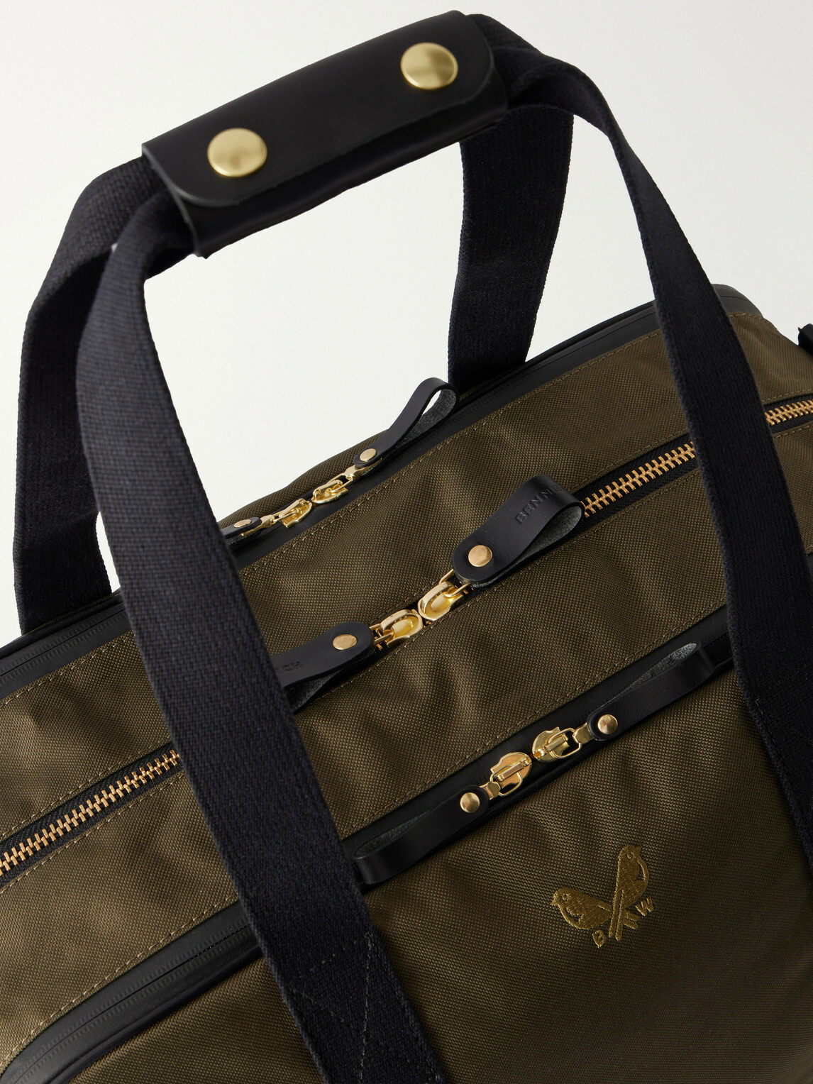 Bennett Winch - Sport Holdall Leather-Trimmed Cotton-Canvas Weekend Bag - Green