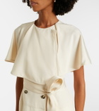 Proenza Schouler Isolde caped twill midi dress