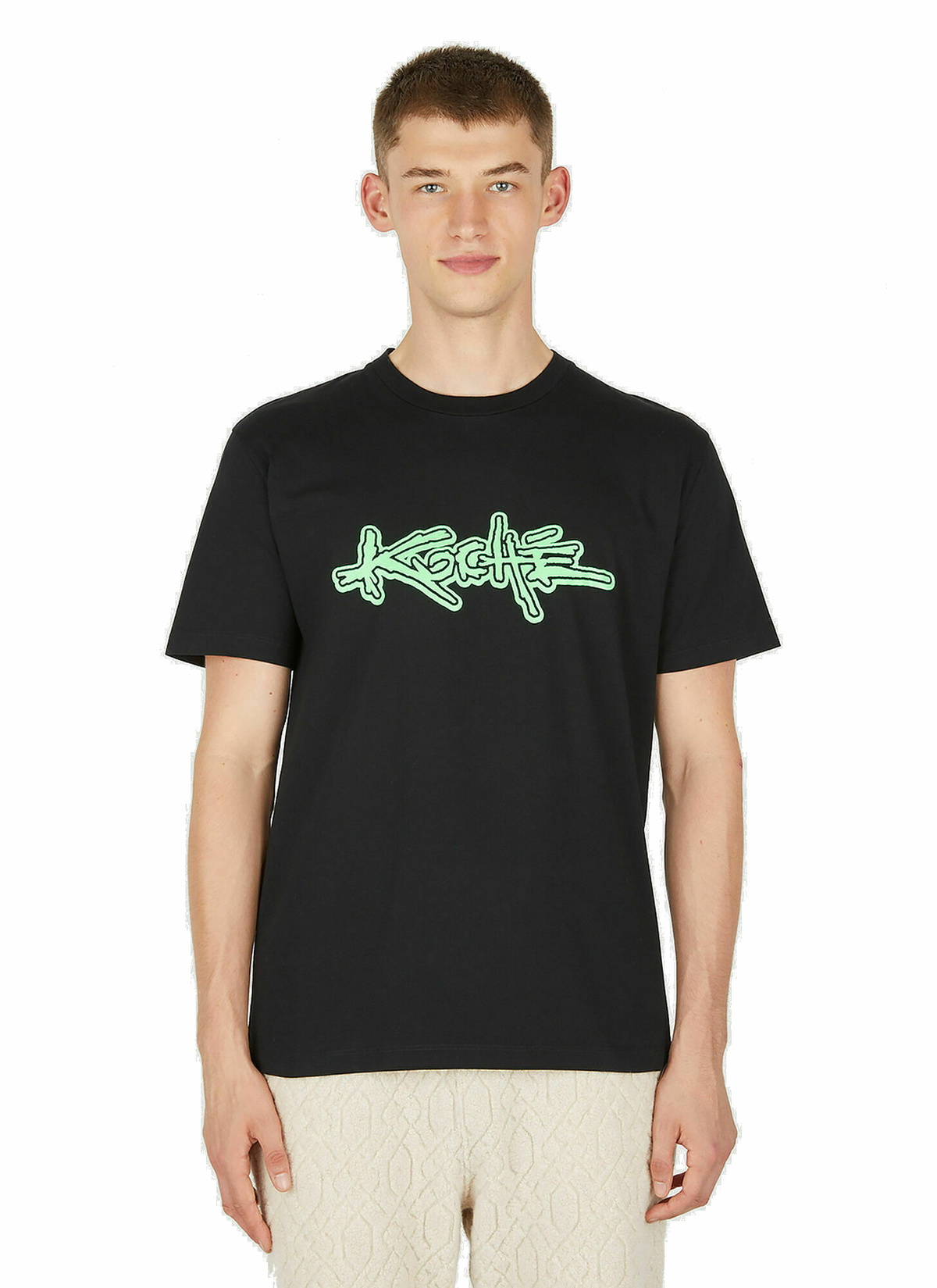 Logo Print T-Shirt in Black Koché