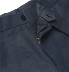 Dunhill - Slim-Fit Linen Suit Trousers - Blue