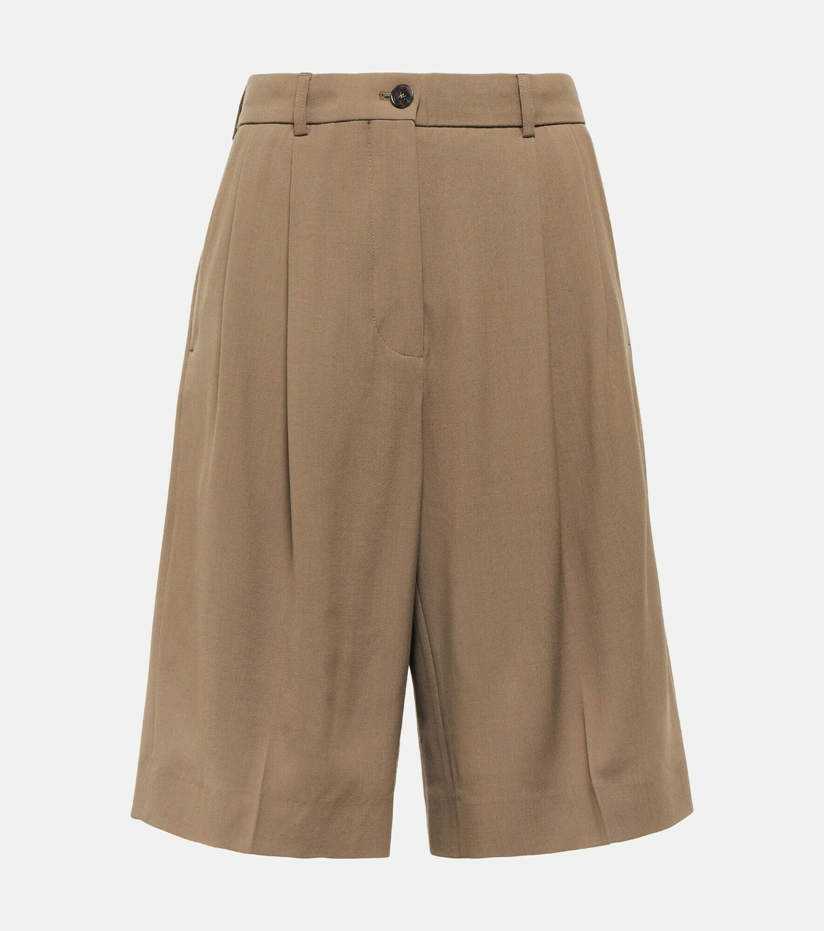 Acne Studios - Pleated wool-blend Bermuda shorts Acne Studios