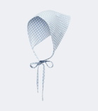 Posse Lila checked cotton head scarf