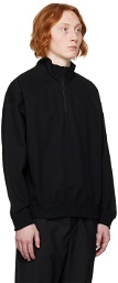 SOPHNET. Black Half-Zip Sweater