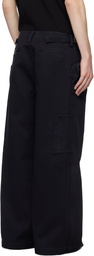Fax Copy Express Black Vertical Pocket Cargo Pants